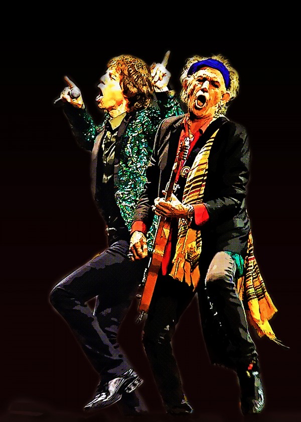 Mick Jagger & Keith Richards by Gunawan Rb